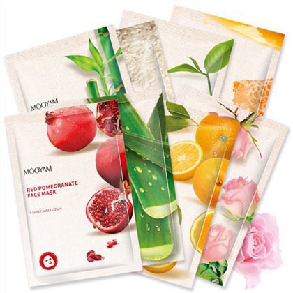 Masque en feuille hydratant aux fruits