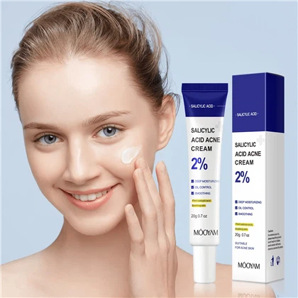 Crème contre l'acné à 2 % d'acide salicylique